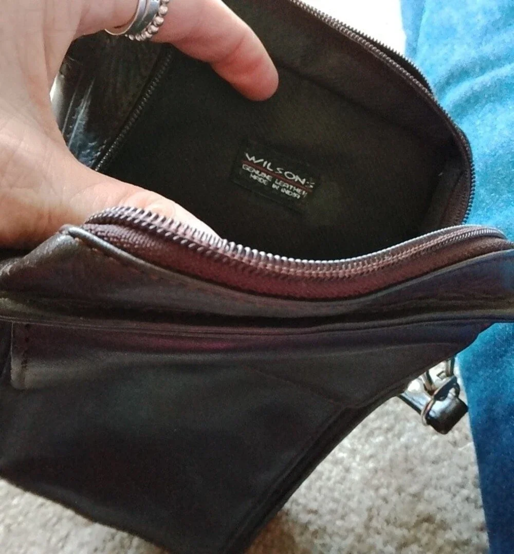 Wilson's Leather Wrist Crossbody Organizer Bag - Black